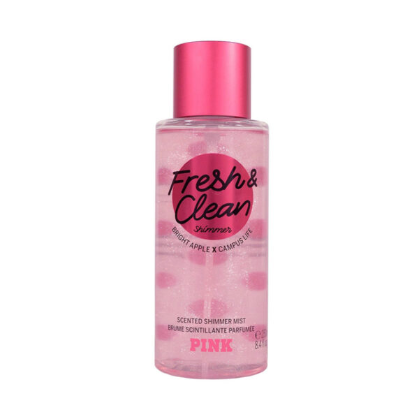 بادی اسپلش ویکتوریا سکرت پینک فرش اند کلین اکلیلی | Victoria’s Secret Body Splash Pink Fresh & Clean Shimmer